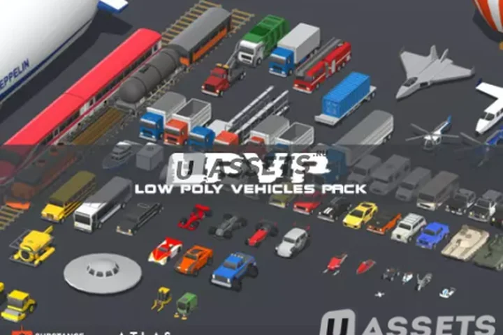 Low Polygon Vehicles Pack