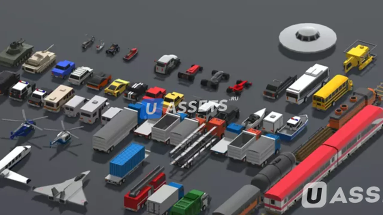 Low Polygon Vehicles Pack