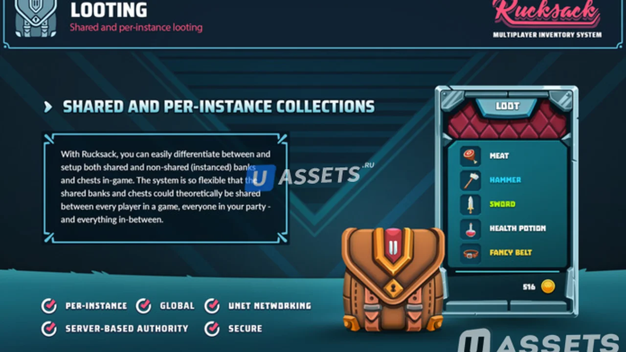 Rucksack - Multiplayer Inventory System WIP