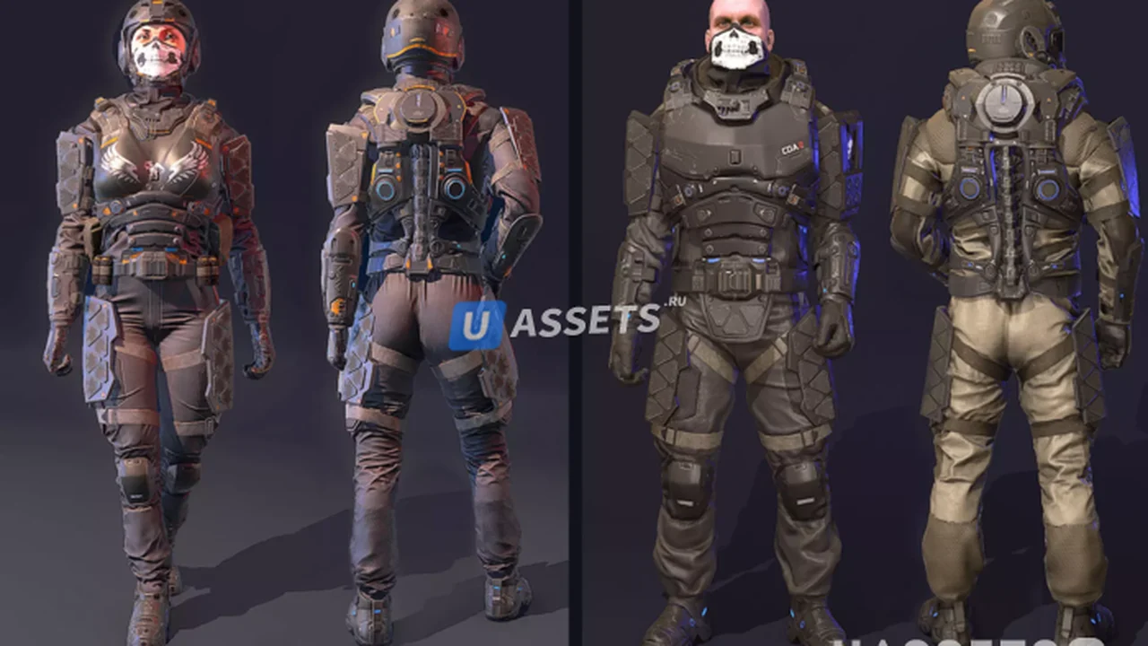 Futuristic Soldier`s Pack