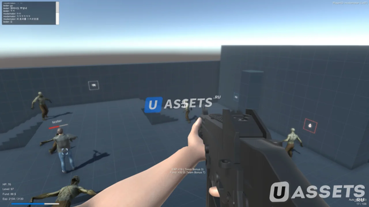 Multiplayer Photon Zombie Defence FPS Example