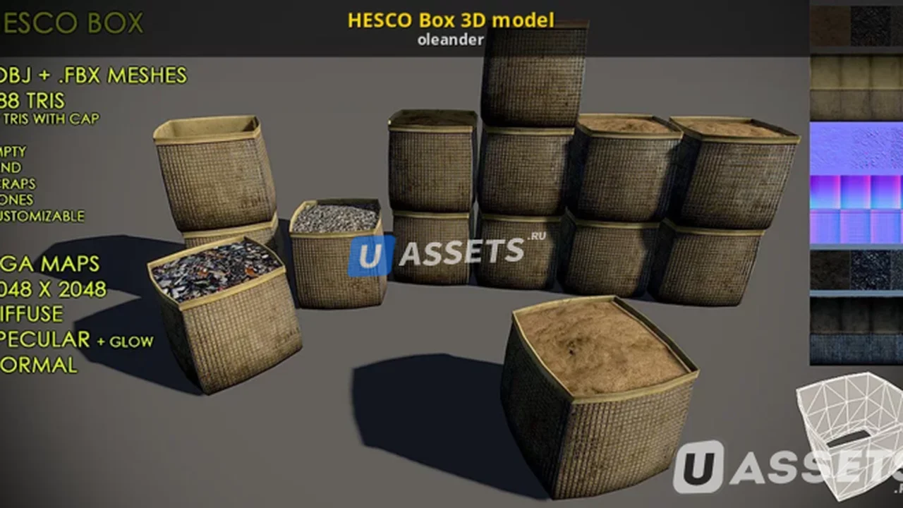 3D Model - Hesco Box