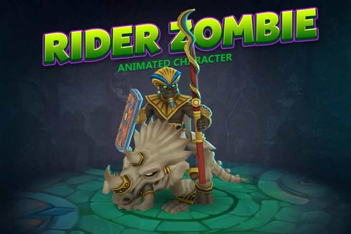Rider zombie animated character