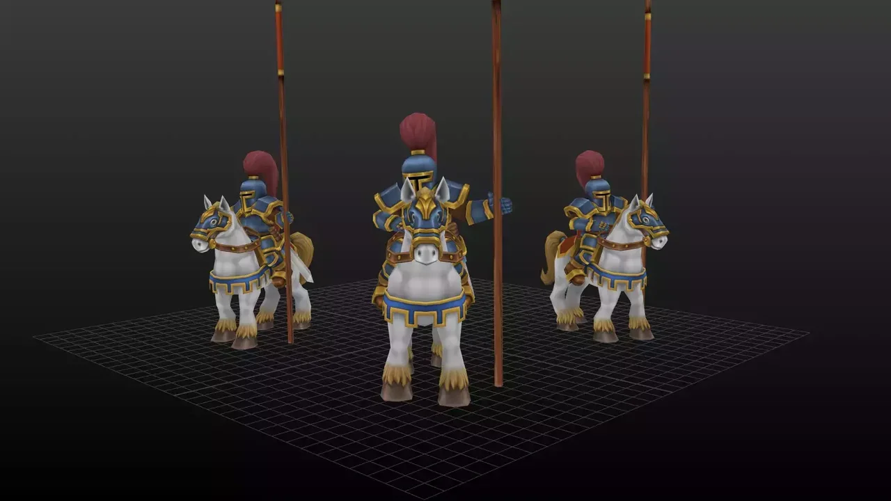 Rider knight animated character