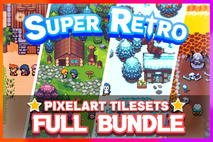 2D RPG topdown tilesets - pixelart assets FULL BUNDLE