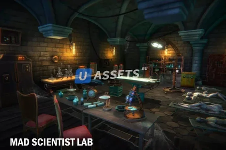 Mad scientist lab props pack