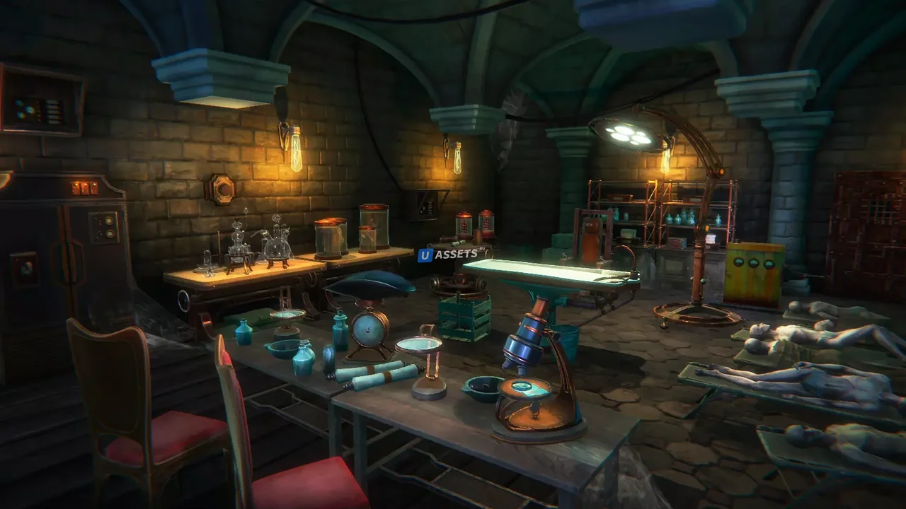 Mad scientist lab props pack