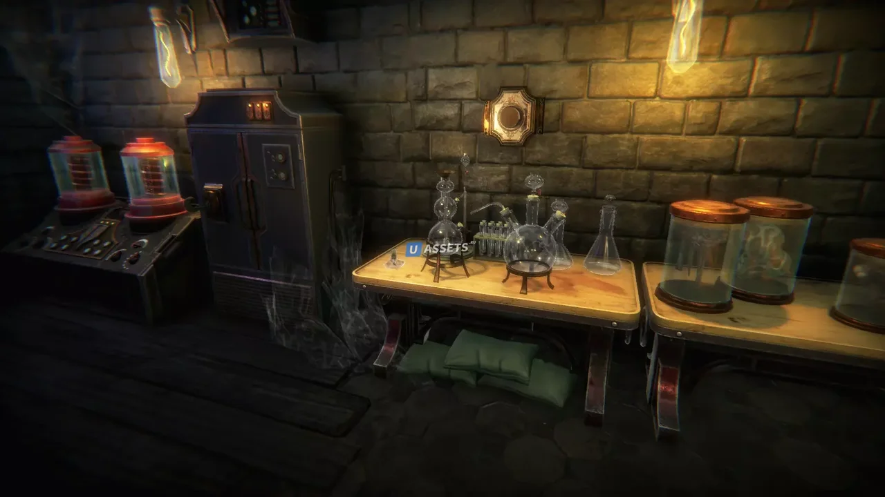 Mad scientist lab props pack