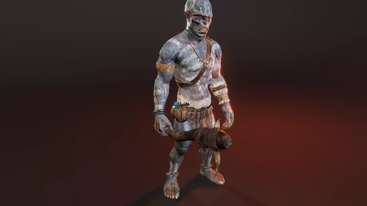 PBR Blue Orc Animated Characters Pack