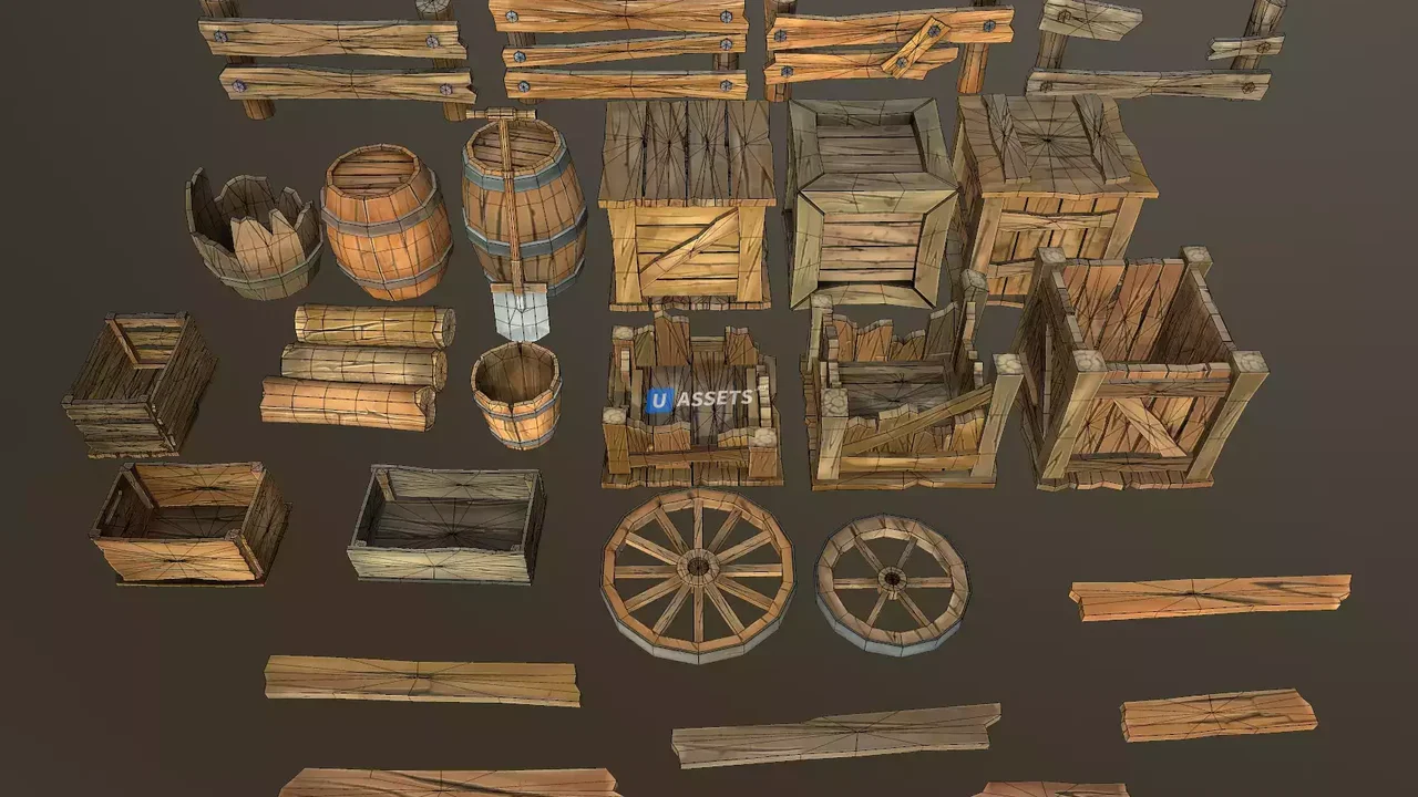Stylized Wood Props Pack