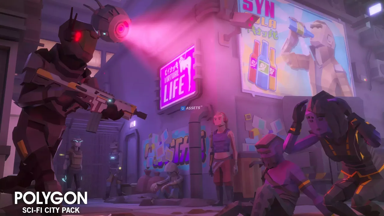 POLYGON Sci-Fi City - Low Poly 3D Art by Synty