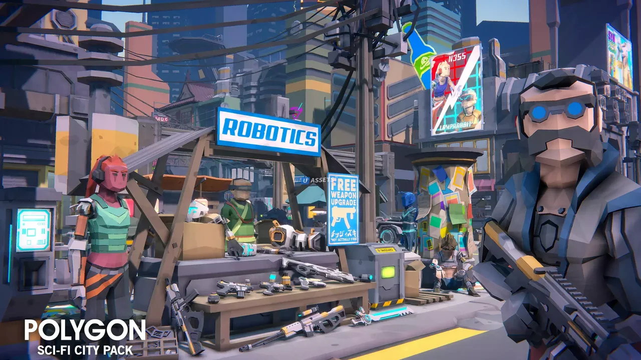 POLYGON Sci-Fi City - Low Poly 3D Art by Synty