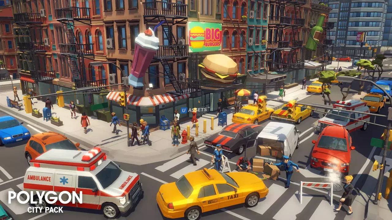 POLYGON City - Low Poly 3D Art by Synty