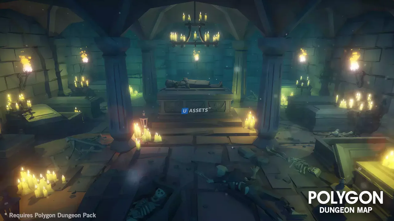 POLYGON Dungeons Map - Low Poly 3D Art by Synty