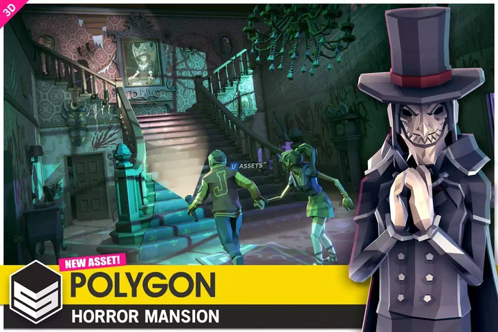 POLYGON Horror Mansion - Low Poly 3D Art by Synty