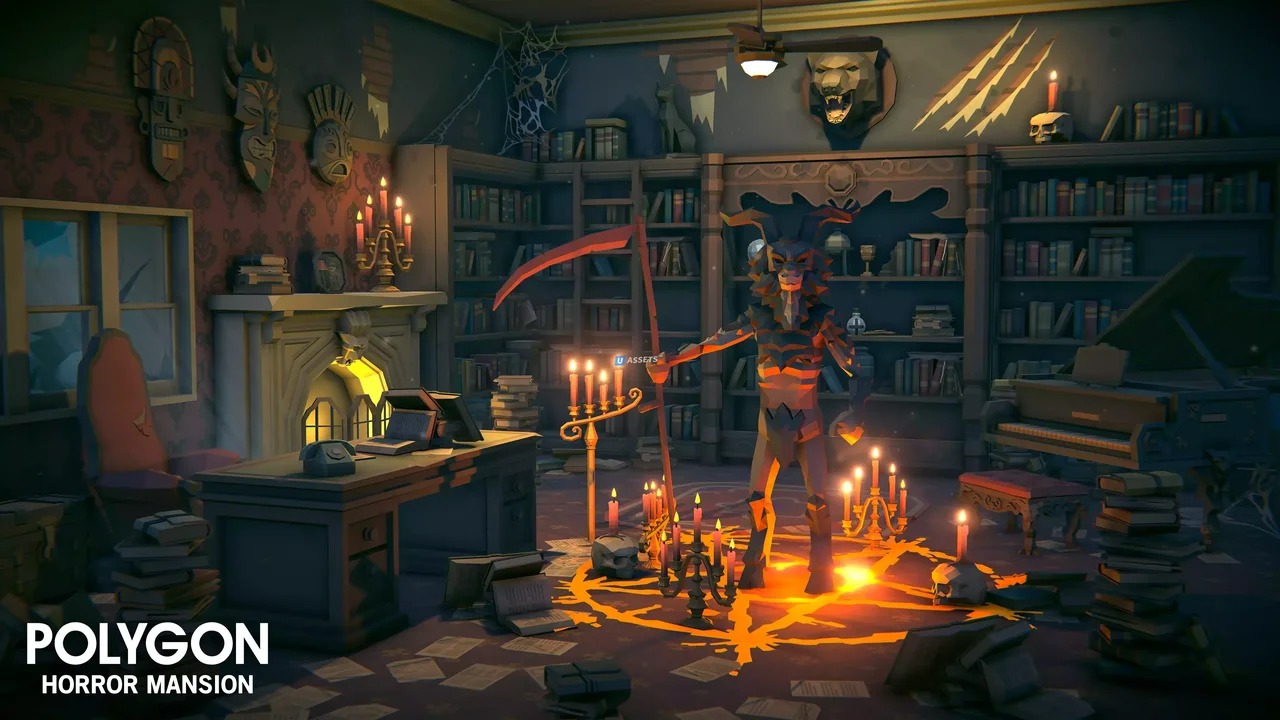 POLYGON Horror Mansion - Low Poly 3D Art by Synty