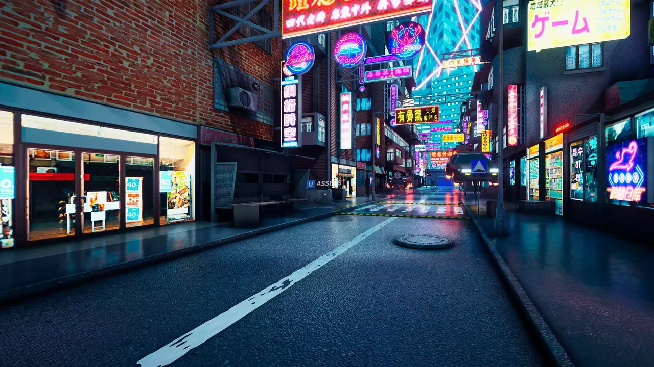 CyberPunk City. VR and Mobile