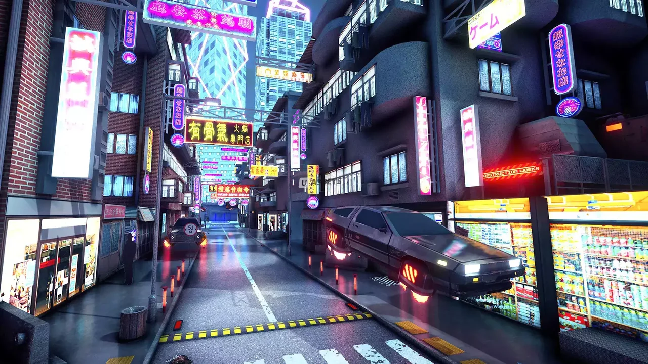 CyberPunk City. VR and Mobile