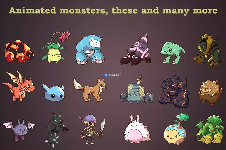 Animated 2D Monsters (Fantazia)