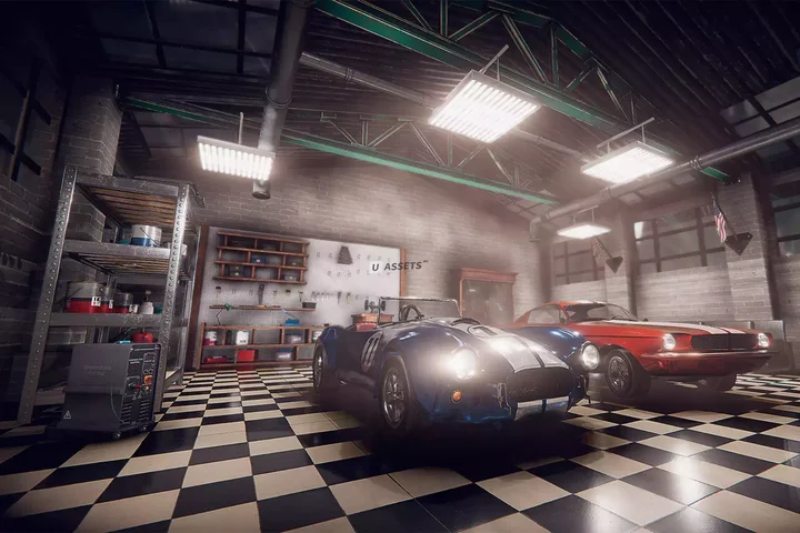 Retro american garage
