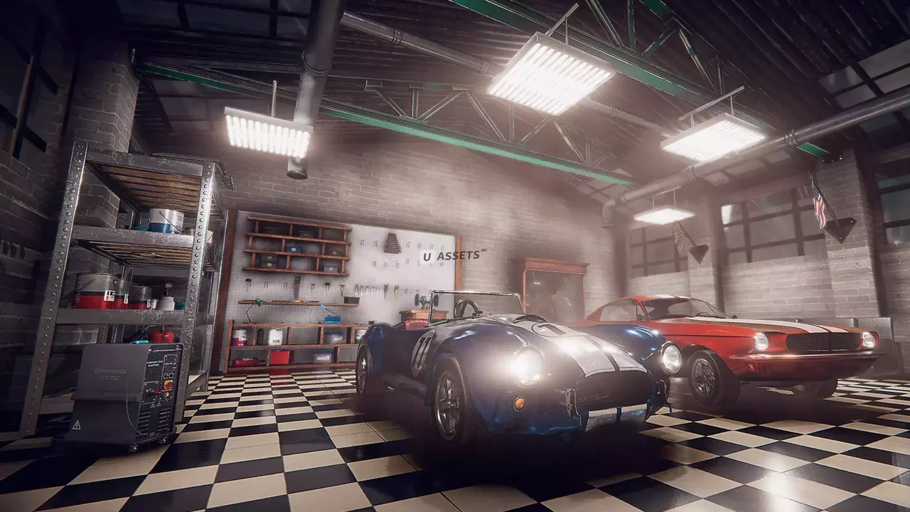 Retro american garage
