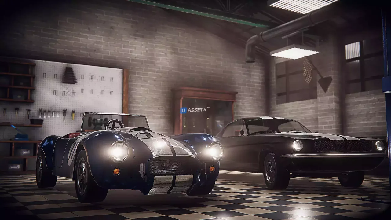 Retro american garage