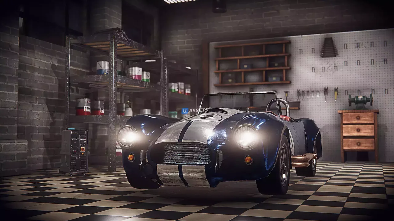 Retro american garage