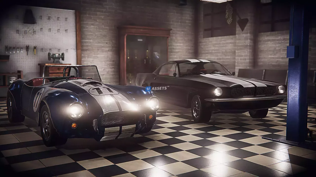 Retro american garage