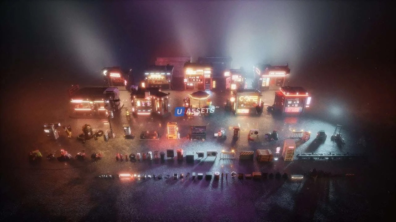 Kitbash3D - Props Cyber Streets (UE + Unity)