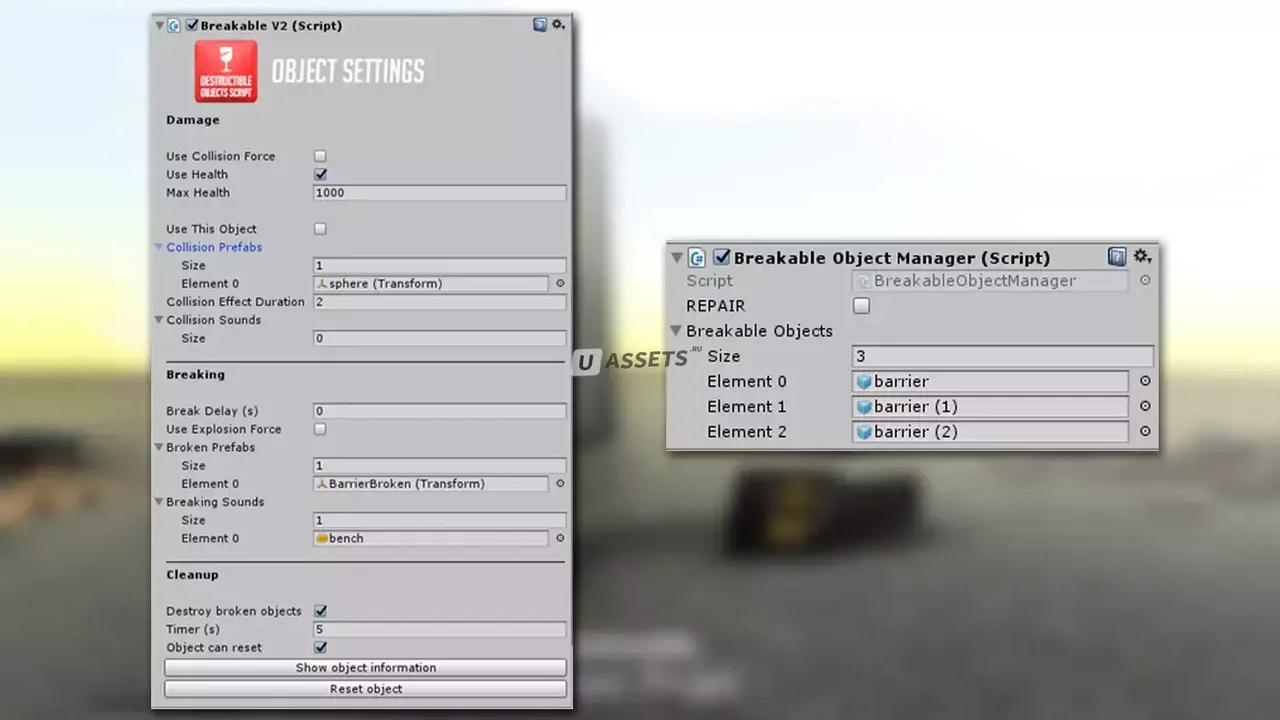 Destructible objects script