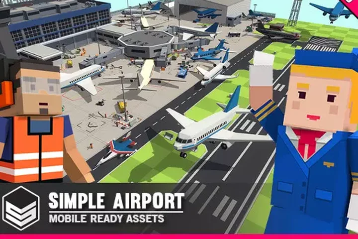Simple Airport - Cartoon Assets