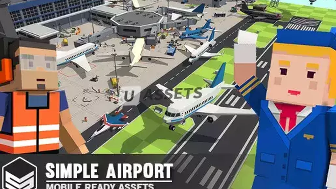 Simple Airport - Cartoon Assets