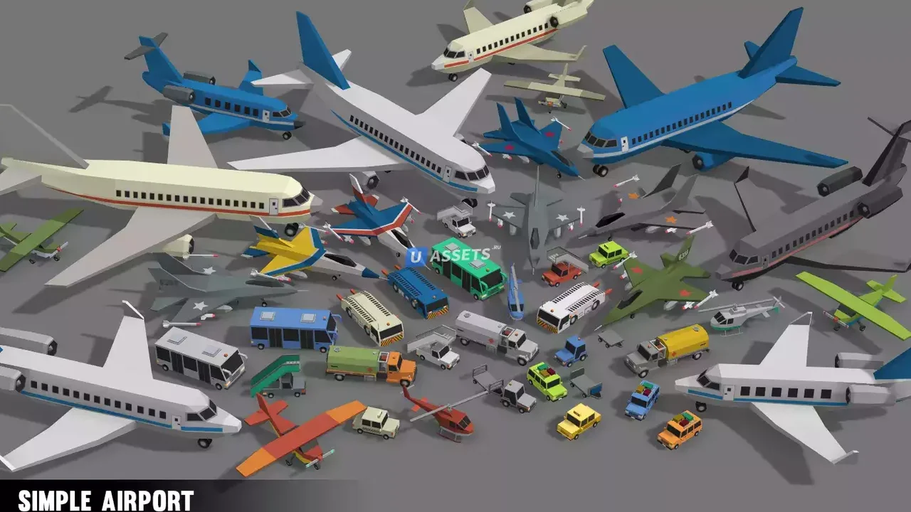 Simple Airport - Cartoon Assets