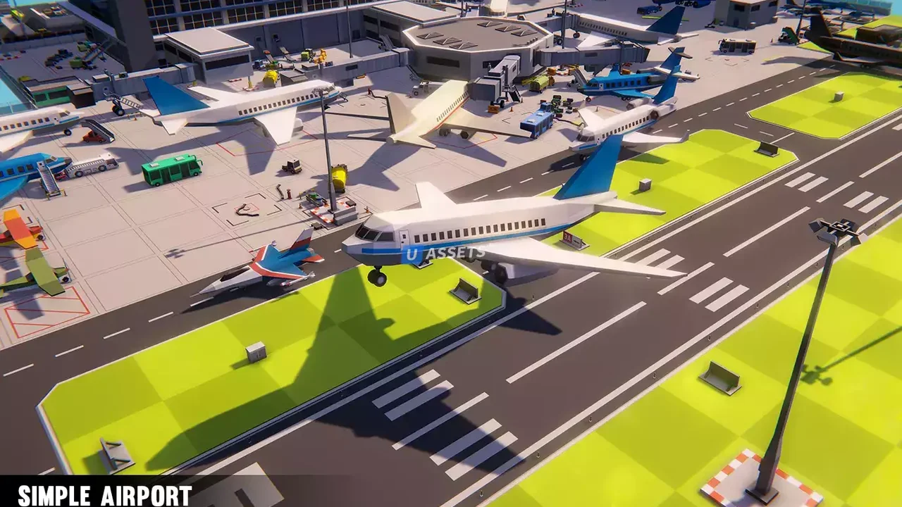 Simple Airport - Cartoon Assets