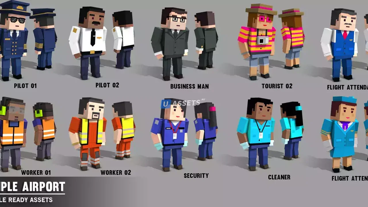 Simple Airport - Cartoon Assets