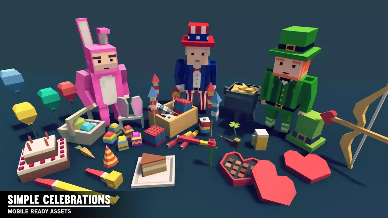 Simple Celebrations - Cartoon assets