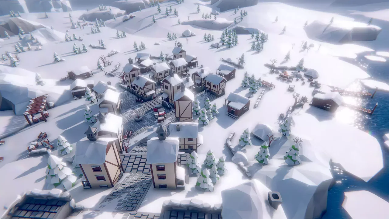 Lowpoly Style Winter Environment