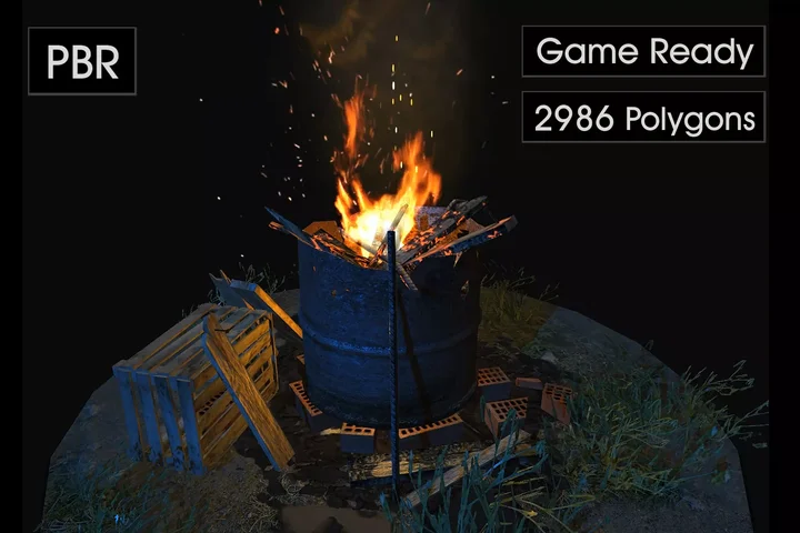Realistic Bonfire Type # 4 Barrel
