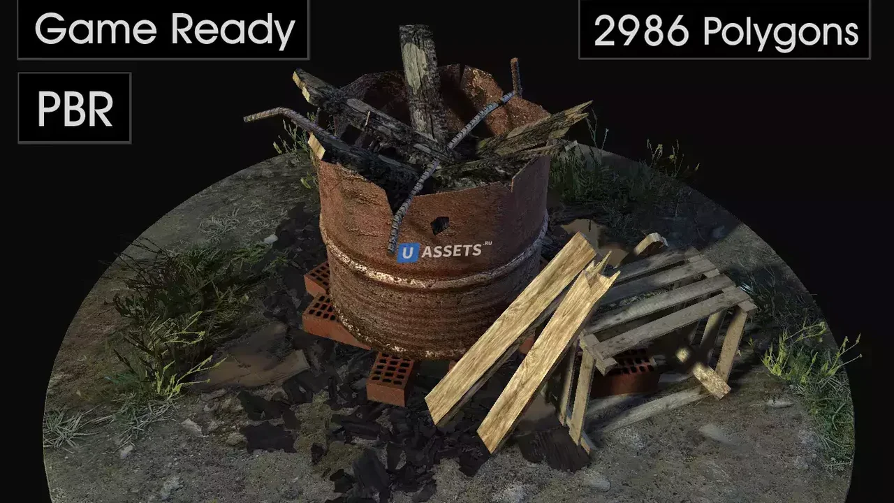 Realistic Bonfire Type # 4 Barrel