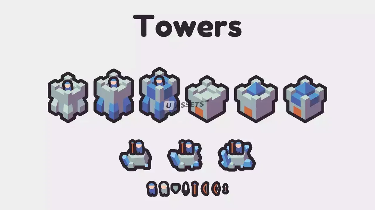 Isometric Tower defense pack