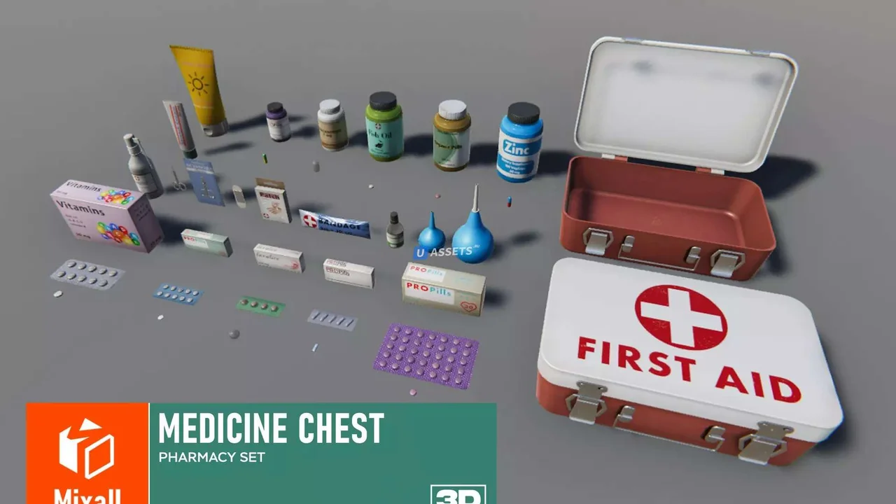 Medicine chest - pharmacy set