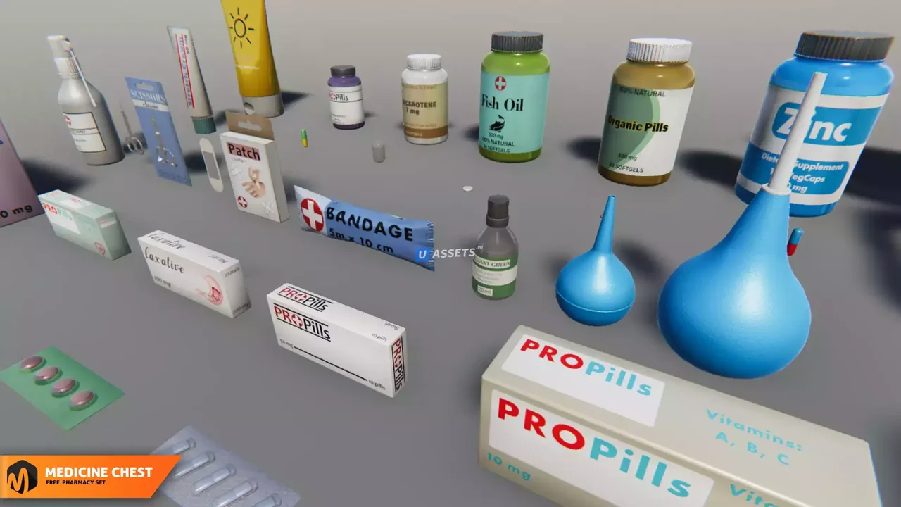Medicine chest - pharmacy set