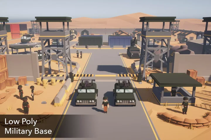 Low Poly Military Base