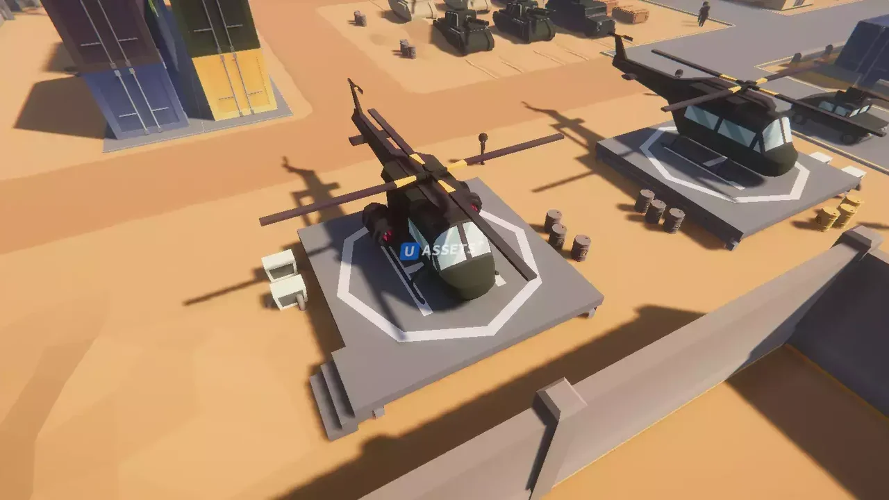 Low Poly Military Base