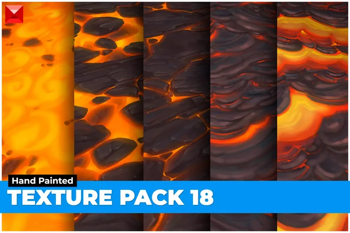 Lava Texture Pack 18 Hand Painted