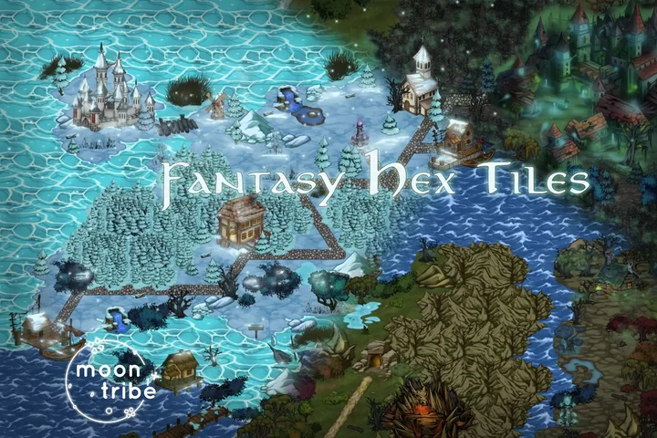 Fantasy Hex Tiles + Decorations