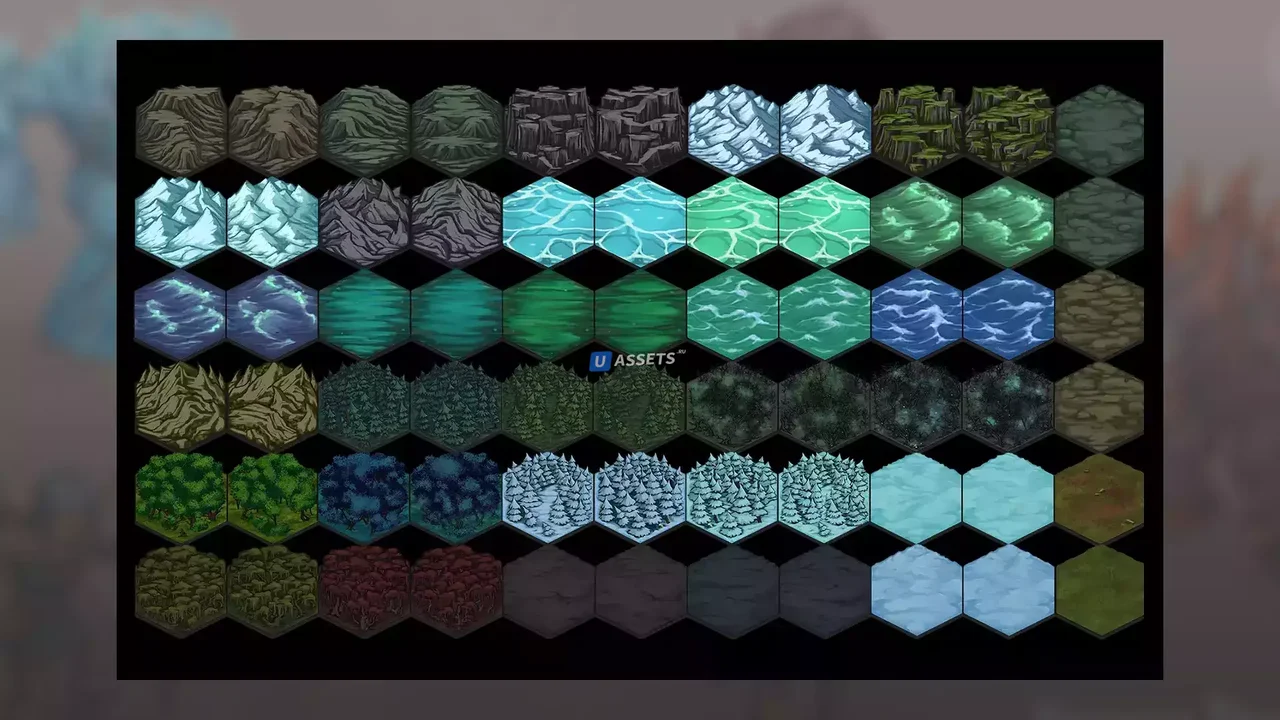 Fantasy Hex Tiles + Decorations