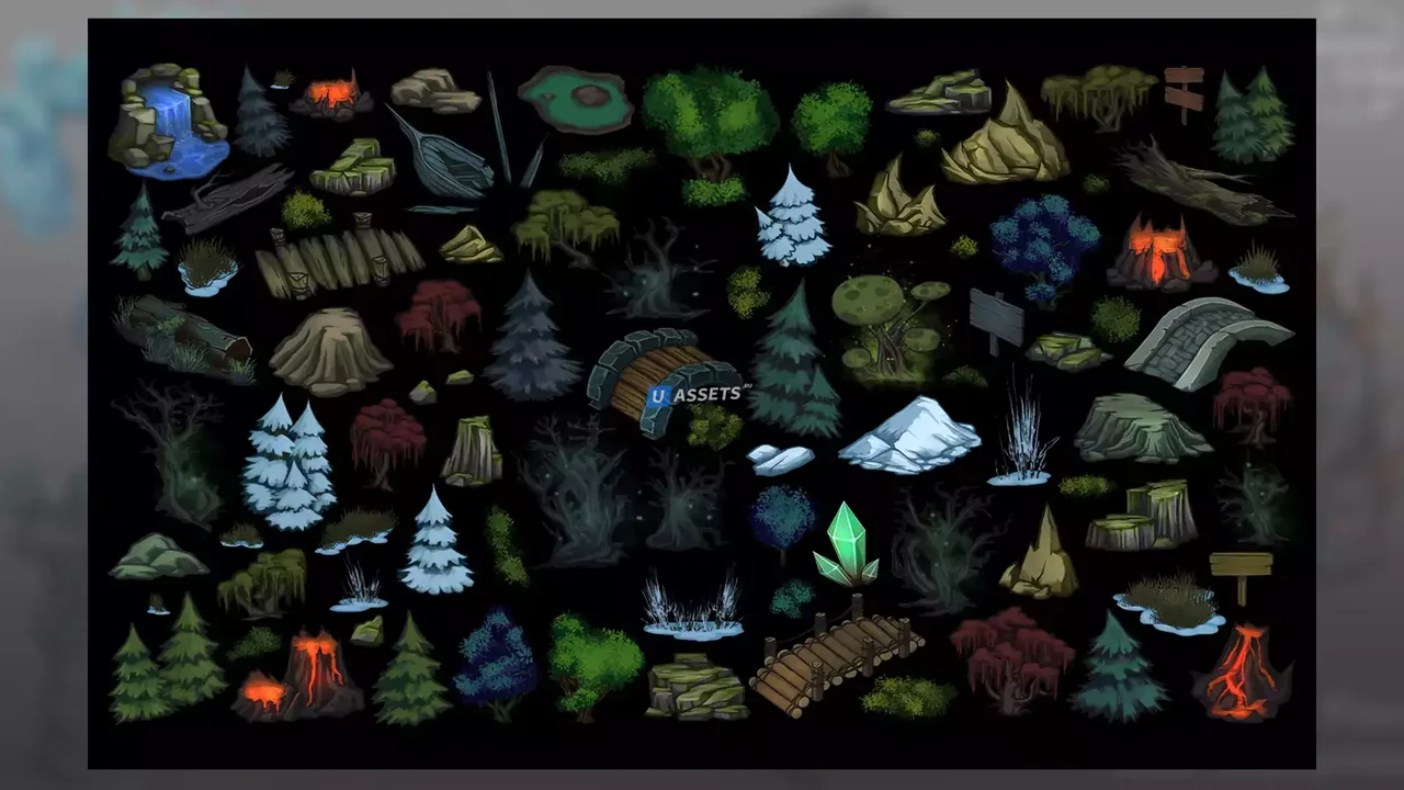 Fantasy Hex Tiles + Decorations