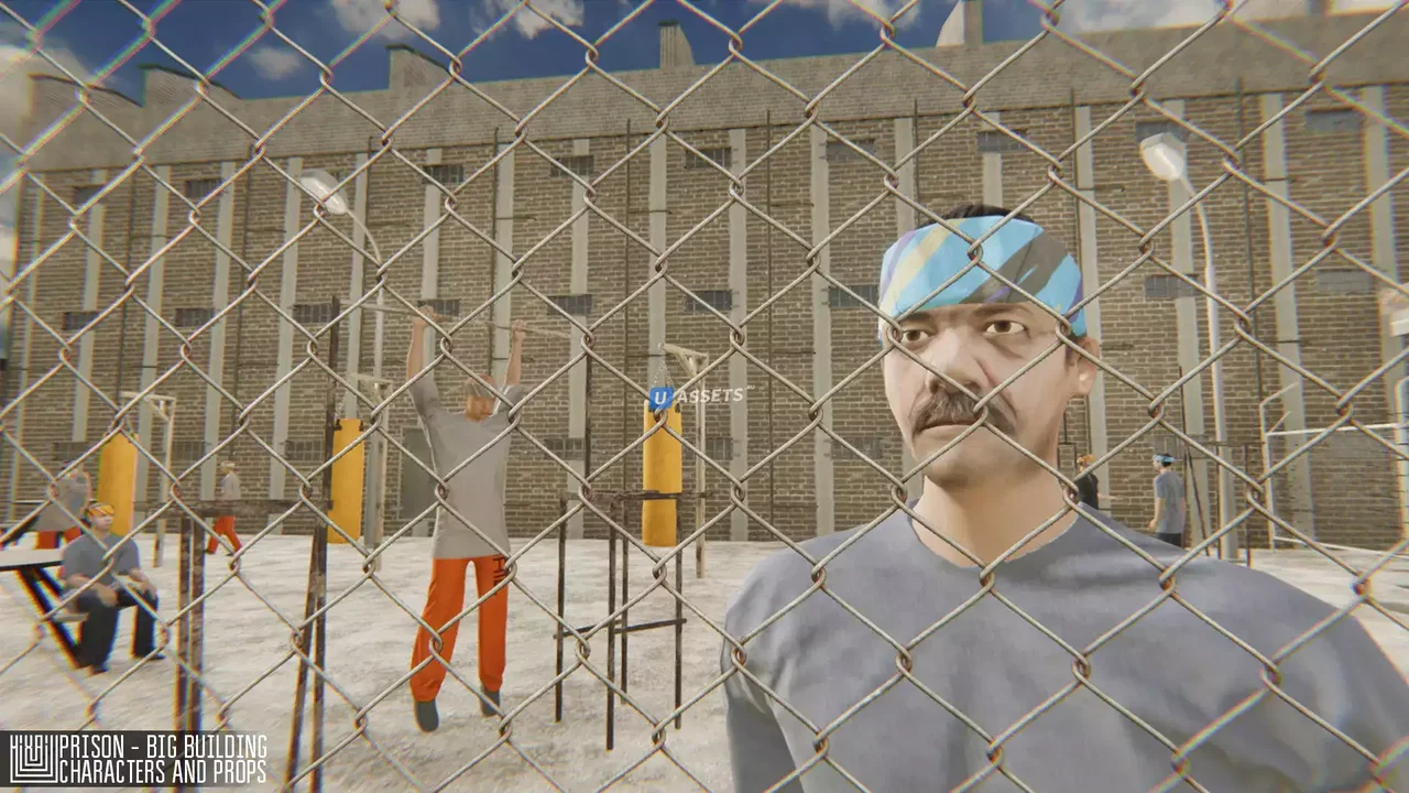 Prison - big building, characters and props