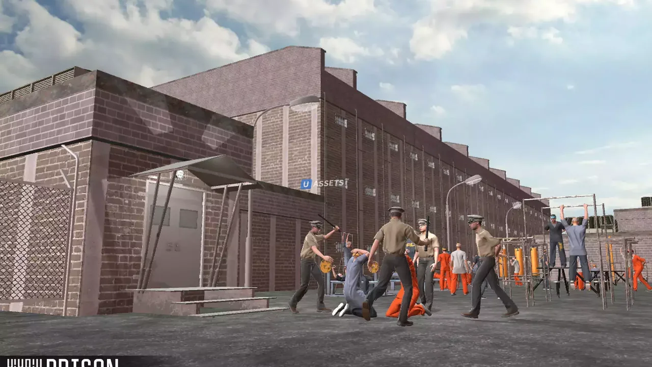 Prison - big building, characters and props
